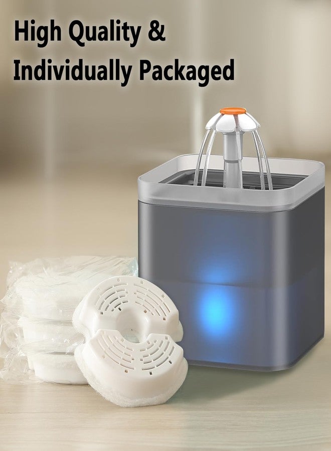 PewinGo Cat Water Fountain Filter 4 Pack, Multiple Filtration Pet Water Fountain Replacement Filter, Cat Fountain Filter 3 Triple Filtration System - Image 3